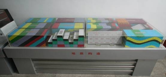 各種地質(zhì)構(gòu)造立體模型及巖石標(biāo)本.巖層